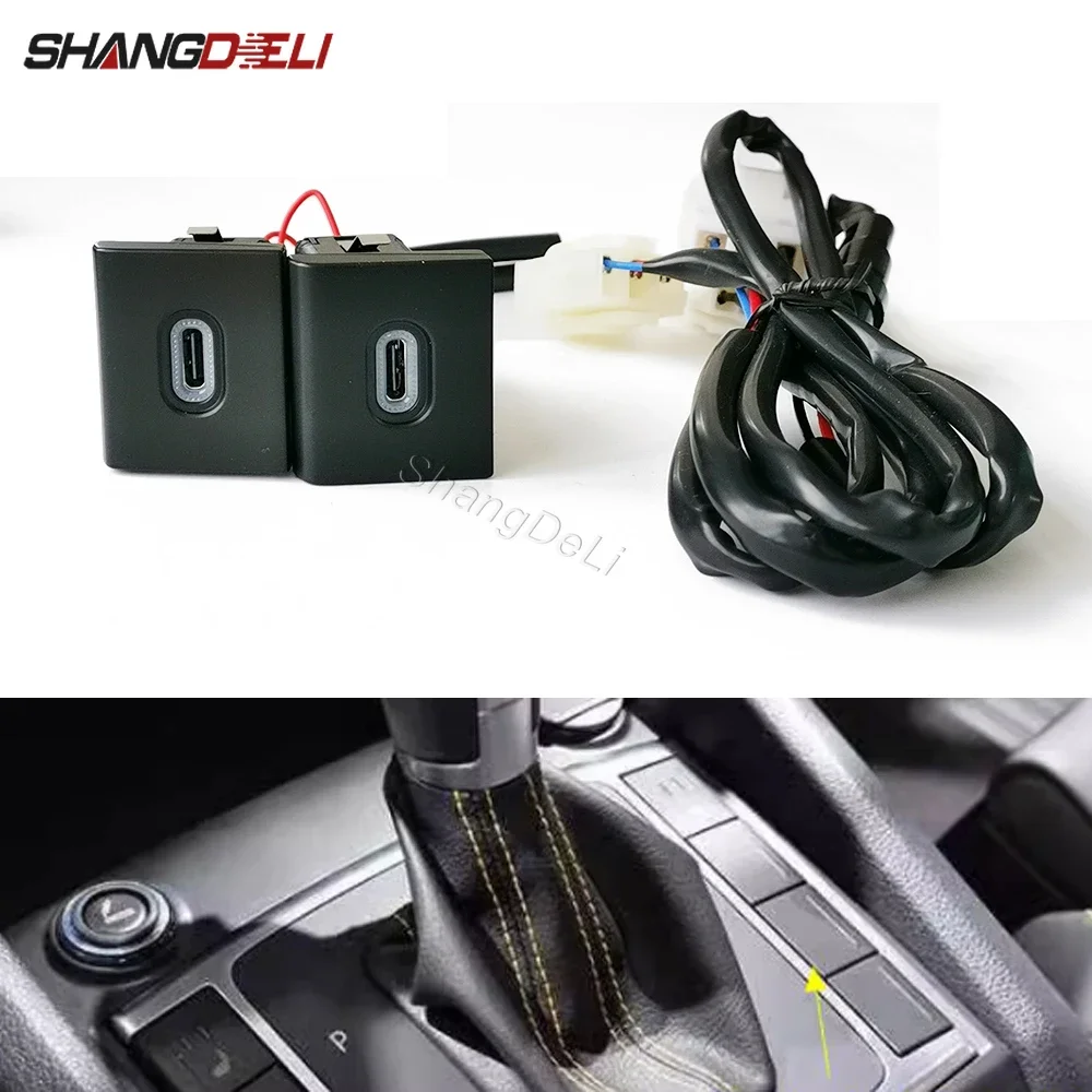 Usb C Power Adapter - Chargeur de voiture rapide à LED