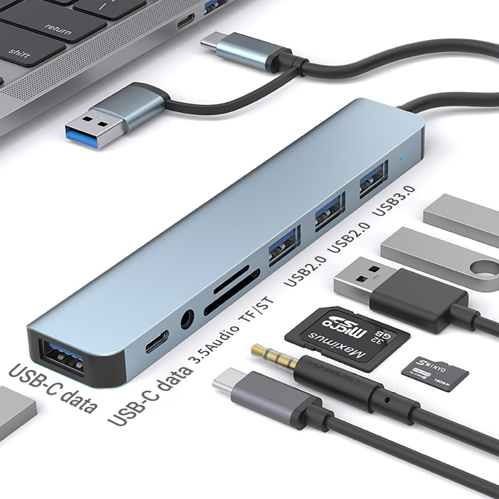 Laptop Accessories Officeworks - Station d'accueil USB 9-en-1 à double