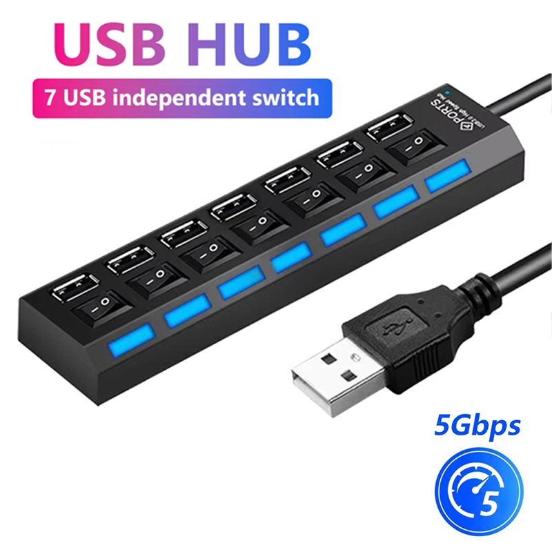 Laptop Accessories For Office - Répartiteur Hub USB 2.0 à 7
