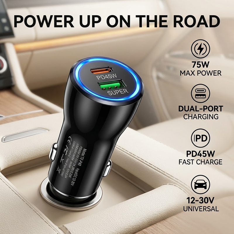 Chargeur de voiture USB C doub - Usb C Power Adapter avis et prix