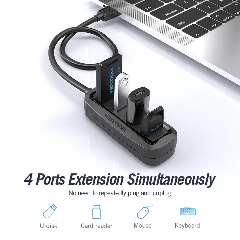 Vention USB 2.0 HUB 4 ports av - Laptop Accessories Macbook avis et prix
