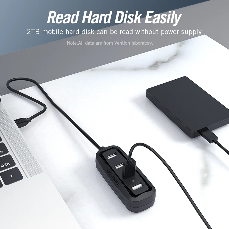 Vention USB 2.0 HUB 4 ports av - Laptop Accessories Macbook avis et prix